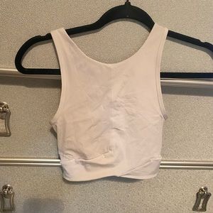 light grey lululemon cropped top